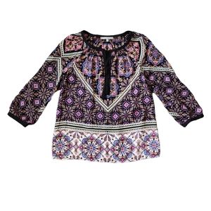 Daniel Rainn Multicolor Patterned Halfe Sleeve Top Size M